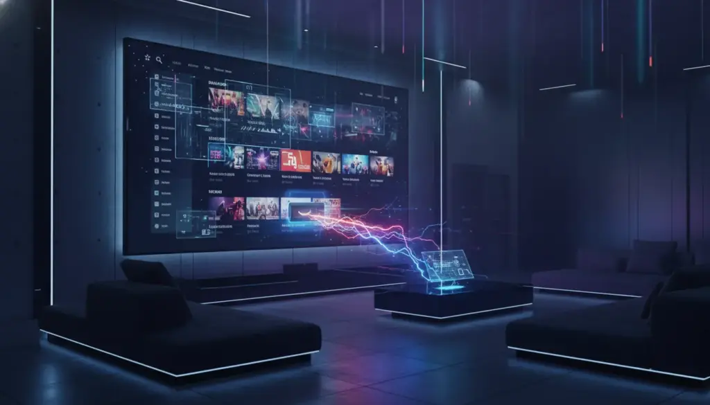 Best IPTV Firestick living room featuring a premium IPTV interface on a high-definition smart TV representing cord-cutting in the USA.
